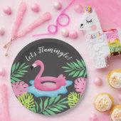 Laten we Flamingle Flamingo Tropical Paper Bord la (Feest)