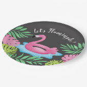 Laten we Flamingle Flamingo Tropical Paper Bord la (Gekanteld)