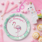 Laten we Flamingle Flamingo Tropical Paper Bord la (Feest)