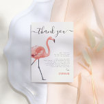 Laten we Flamingle | Flamingo Verjaardag Bedankt<br><div class="desc">Een bedankje dat past bij onze "Let's Flamingle | Modern Flamingo verjaardagsfeestje" uitnodiging. Dit ontwerp heeft "dank je" in leuke scriptletters, met een schattige rode flamingo aan één kant van de kaart. Aan de rechterkant is er een aangepast bedankbericht dat kan worden bewerkt of verwijderd volgens uw behoeften. Kaarten keren...</div>