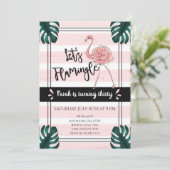 Laten we Flamingle | Flamingo Verjaardag Kaart (Staand voorkant)