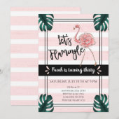 Laten we Flamingle | Flamingo Verjaardag Kaart (Voorkant / Achterkant)