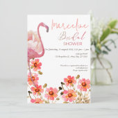 Laten we Flamingle Floral Vrijgezellenfeest Kaart (Staand voorkant)