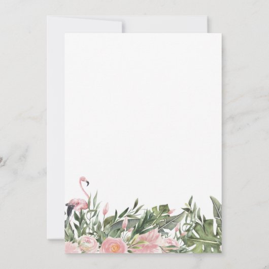 Laten we Flamingle Floral Vrijgezellenfeest Kaart (Achterkant)