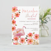 Laten we Flamingle Floral Vrijgezellenfeest Kaart (Staand voorkant)