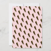 Laten we flamingle framingo meisje roze verjaardag kaart (Achterkant)