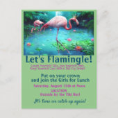 Laten we Flamingle! Girl Lunch (of wat dan ook) Briefkaart (Voorkant)