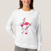 Laten we Flamingle maken Grappige Flamingo Kerst C T-shirt (Voorkant)