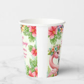 Laten we flamingle meisje roze flamingo verjaardag papieren bekers (Rechts)