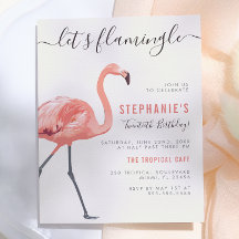 Laten we Flamingle | Modern Flamingo Verjaardagsfe