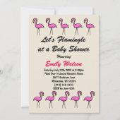 Laten we Flamingle op een Baby shower Uitnodiging  (Voorkant)