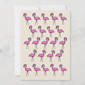 Laten we Flamingle op een Baby shower Uitnodiging  (Achterkant)