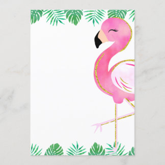 Laten we Flamingle Party Invitation, Flamingo Glit Kaart