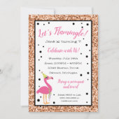 Laten we Flamingle! Roze Flamingo Birthday Party Kaart (Voorkant)