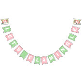 Laten we Flamingle Roze Meisje Tropische Verjaarda Vlaggetjes (Alle)