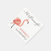 Laten we Flamingle | Tropisch Flamingo Verjaardags Servet (Hoek)