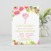 Laten we Flamingle! Tropische Flamingo Birthday Pa Kaart (Staand voorkant)