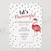 Laten we Flamingle! Uitnodiging (Voorkant / Achterkant)