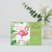 Laten we Flamingle! Uitnodiging (Staand voorkant)