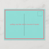 Laten we Flamingle Uitnodiging Briefkaart (Achterkant)