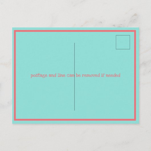 Laten we Flamingle Uitnodiging Briefkaart (Achterkant)