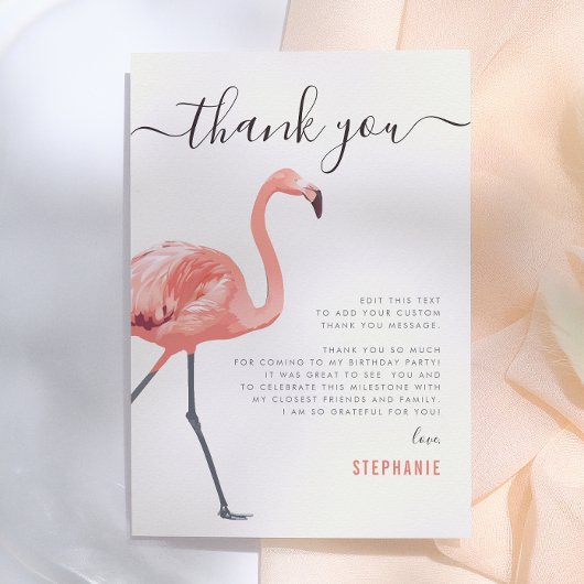 Laten we Flamingle | Verjaardag Flamingo Bedankt