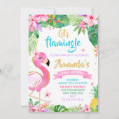 Laten we Flamingle Verjaardag Kaart (Voorkant)