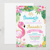 Laten we Flamingle Verjaardag Kaart (Voorkant / Achterkant)