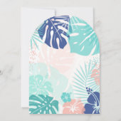 Laten we Flamingle Verjaardag Luau Pool Party Kaart (Achterkant)