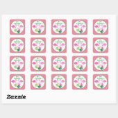 Laten we Flamingle woorden Beach sticker (Vel)