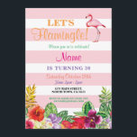 Laten we flamingo 30e verjaardag uitnodigen 21e kaart<br><div class="desc">Flamingo ANY AGE Verjaardagsfeestje uitnodigen. VERANDER DE TEKST NAAR UW PARTIJ & Back print inbegrepen.</div>