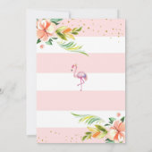 Laten we Flamingo Baby Shower Uitnodiging (Achterkant)