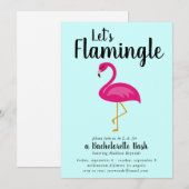 Laten we Flamingo Bachelorette Party Kaart (Voorkant / Achterkant)