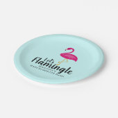 Laten we Flamingo Bachelorette Party Papieren Bordje (Gekanteld)