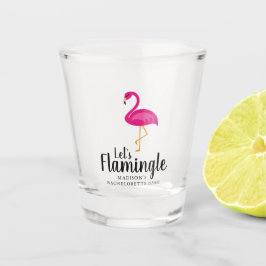 Laten we Flamingo Bachelorette Party Shot Glas