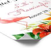 Laten we Flamingo Bruidsdouche Bord maken Poster (Hoek)