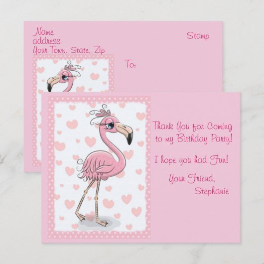 Laten we Flamingo hebben Briefkaart (Voorkant / Achterkant)