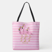Laten we Flamingo hebben Tote Bag (Achterkant)