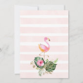 Laten we Flamingo Verjaardag uitnodiging (Achterkant)