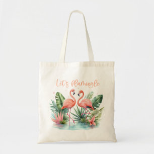 "Laten we flamingo's flamingo's Canvas tas