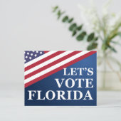 Laten we Florida stemmen en de kiezers eruit halen Briefkaart (Staand voorkant)