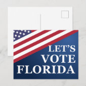 Laten we Florida stemmen en de kiezers eruit halen Briefkaart (Voorkant / Achterkant)