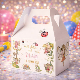 Laten we flutter en draai, feestdag bedankdoosjes