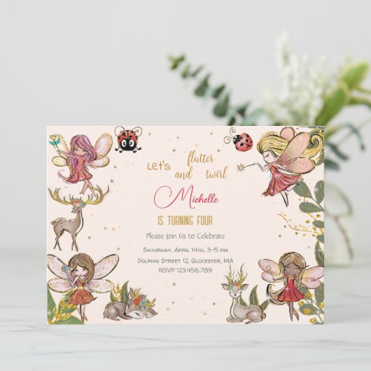 Laten we flutter en draai, feestdag kaart (Staand voorkant)