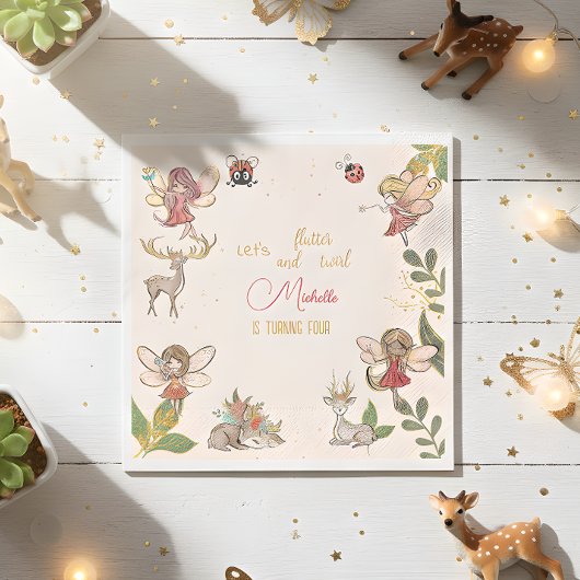 Laten we flutter en draai, feestdag servet