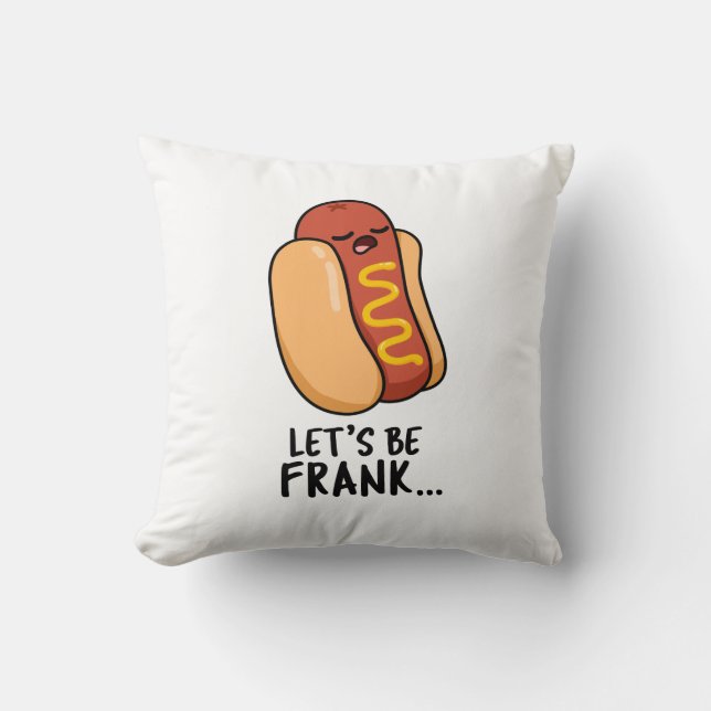 Laten we Frank Funny Frankfurter Pun zijn Kussen (Voorkant)