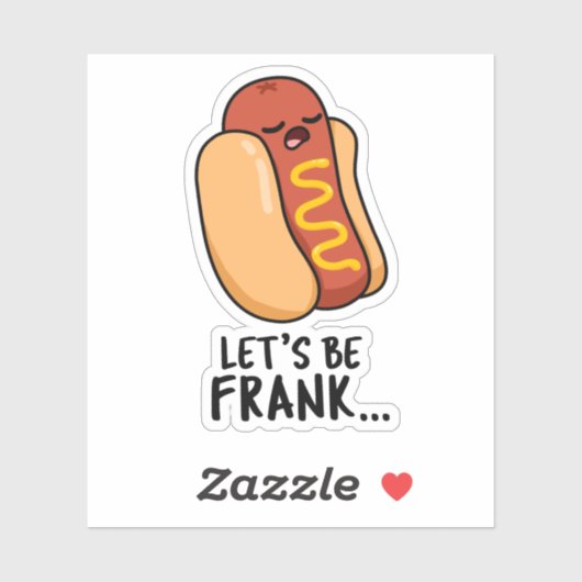 Laten we Frank Funny Frankfurter Pun zijn Sticker (Vel)