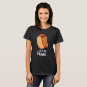 Laten we Frank Funny zijn, Frankfurter Pun Dark BG T-shirt (Voorkant volledig)