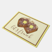 Laten we Franstalige Toast Butter en Syrup Breakfa Deurmat (Schuin)