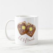 Laten we Franstalige Toast Butter en Syrup Breakfa Koffiemok (Links)